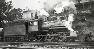 Quebec Central #43 Steam Locomotive 1912 Black & White Photo Print - Picture 1 of 3