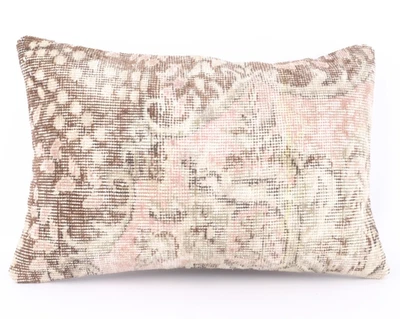 Turkish Kilim Pillow Case 16x24 Vintage Ethnic Cushion Cover Boho Throw Decor - Image 1 of 4