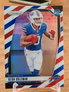 Keon Coleman 2024 Panini Prizm Red White Blue Prizm RC #362 Buffalo Bills - Bild 1 von 2