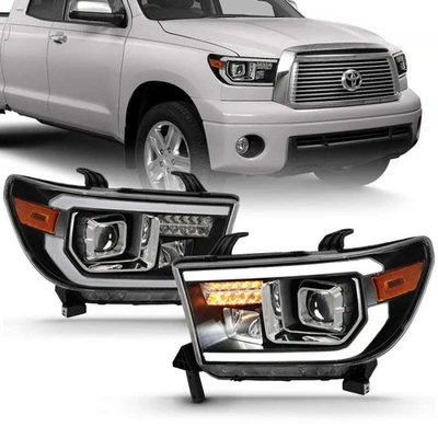 ANZO 111447 2014 fits Toyota 07-20 Tundra Projector Light Bar H.L Black Amber Foto 1 de 4