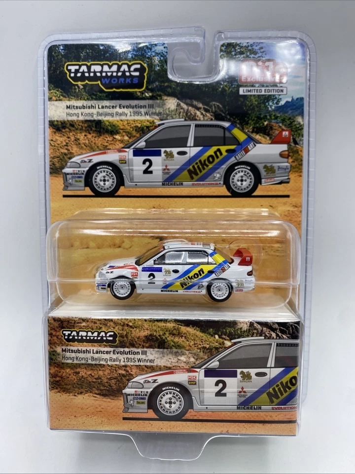 MITSUBISHI LANCER EVO III #2 WINNER HKBR '95 1/64 TARMAC WORKS T64G-050-95HKBR02