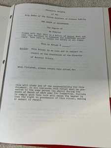DEMOLAY MASONIC COPY RITUAL THE DEGREE OF EX TEMPLAR - Picture 1 of 3