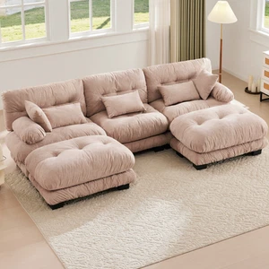 Ecksofa U-Form mit Schlaffunktion 3M-XXL Wohnlandschaft Polsterecke Wolkensofa - Bild 1 von 18