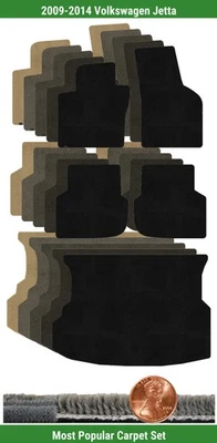 Juego de alfombrillas Ultimat personalizadas para Volkswagen Jetta 2009-2014 (5 piezas) #10DM Foto 1 de 4