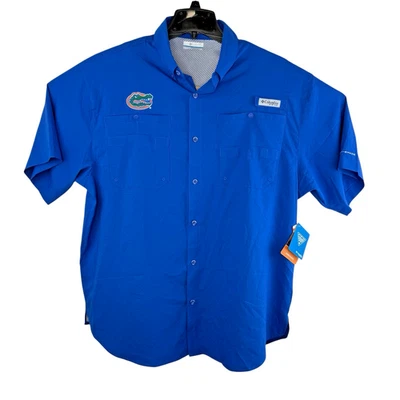 Camisa Columbia PFG Para Hombres L Universidad SS Pesca al Aire Libre Florida Gators Nueva con Etiquetas $55 Foto 1 de 4