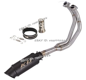For Yamaha MT-07 Tracer 7 2025-2026 Exhaust Front Pipe Black Mufflers DB Killer - Picture 1 of 19