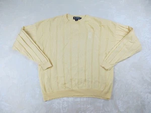 Chaps Ralph Lauren Sweater Mens Extra Large Yellow Knit Pullover Cotton Casual* - Picture 1 of 11