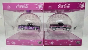 M2 Machines 2025 Coca-Cola Christmas Ornaments Chevy Trucks - Picture 1 of 3