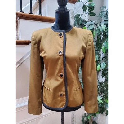 Chaqueta informal de colección Oleg Cassini para mujer de poliéster de un solo pecho manga larga 8 Foto 1 de 4