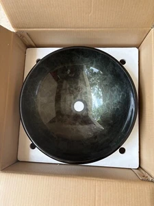 Vigo VGO7051 Glasgefäß Badezimmer Waschbecken - Schwarz - NEU offener Karton - Bild 1 von 4