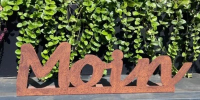 Stele Moin in Edelrost Rostdeko maritim Aufsteller Schild 45 cm - Bild 1 von 4