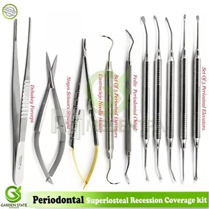 Periodontal Oral Surgery Kit Implant Subperiosteal Recession Coverage Process - Picture 1 of 11