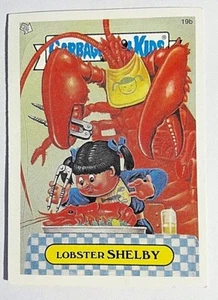 GARBAGE PAIL KIDS 19B LOBSTER SHELBY STICKER CARD W GUTSY GABRIEL PUZZLE GPK-19 - Picture 1 of 3