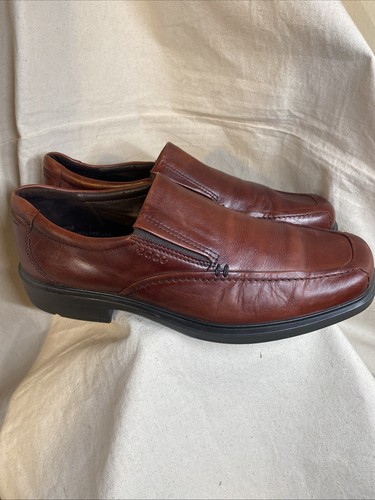 Mocassino elegante Ecco uomo 11 45 Helsinki 2 pelle marrone ottime condizioni