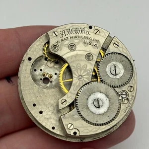 16s Antique Waltham Grade No 610 Model 1908 American Watch Movement PARTS REPAIR - Picture 1 of 17