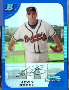 2005 Bowman Chrome Blue Refractor #232 Kevin Barry(C) /150  Atlanta Braves