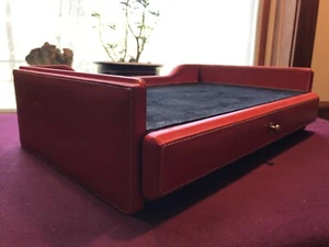 Vintage Red Levenger Letter Tray Legal Size - Picture 1 of 4