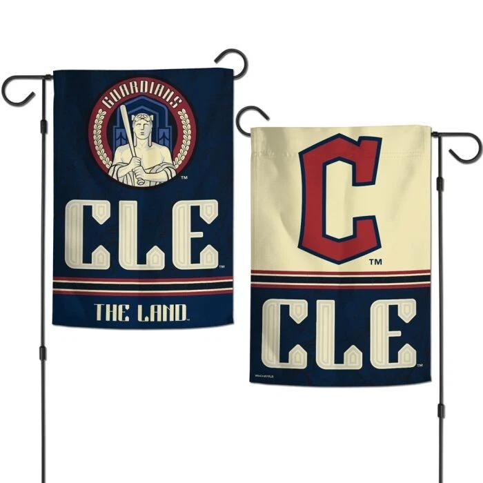 CLEVELAND GUARDIANS 2024 CITY CONNECT 2 SIDED GARDEN FLAG 12"X18" YARD BANNER - Image 1 of 1