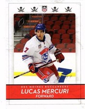 2020-21 Des Moines Buccaneers Hockey Lucas Mercuri Trading Card USHL