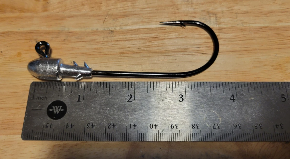 Glow In The Dark Bullet Jig Head – 8oz Saltwater Fishing Jig With 10/0 Hook 4 thumbnail image