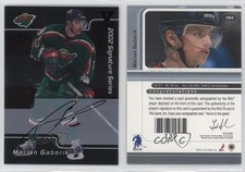 2001-02 ITG Be A Player Signature Series Vault Black Marian Gaborik #084 Auto