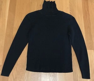Talbot’s Cuello Alto Negro Pequeño 100% Algodón Nuevo - Imagen 1 de 5