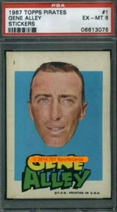 1967 Topps Pirates 1 Gene Alley PSA 6 (3076) - Picture 1 of 1