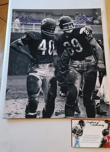 Foto firmata Gale Sayers Mike Ditka 16x20 Chicago Bears autografata auto HOF INS - Foto 1 di 3