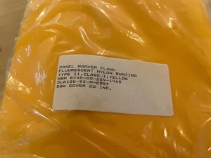 panel MARKER FLANK,FLOURESCENT NYLON BUTING,YELLOW, 1993,30"WIDEX69"LONG - Picture 1 of 3