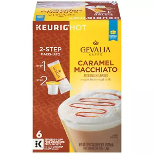 Gevalia Caramel Macchiato Espresso Coffee with Froth Packets - 6 Ct - Pack of 6 - Picture 1 of 4