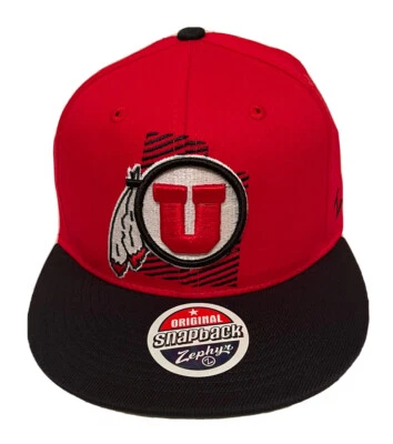 Zephyr NCAA Utah Utes "Statement" Flat Bill SnapBack Hat BRAND NEW WITH TAGS - Image 1 of 4