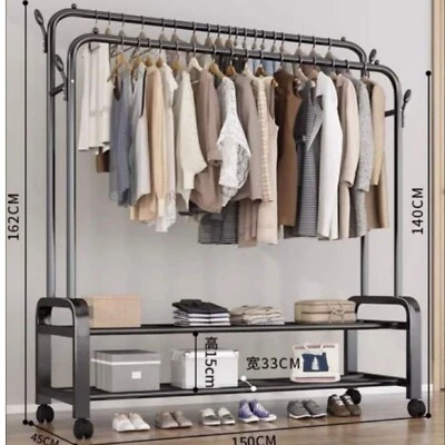 Appendiabiti Stender Doppio con Ruote Attaccapanni Salvaspazio - Immagine 1 di 4