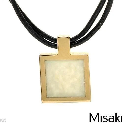 MISAKI -  Mother Of Pearl Gold Tone Designer Necklace -GIFT BOXED - Image 1 of 3