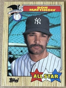 DON MATTINGLY 1987 TOPPS ALL-STAR Card #606 NM-MT Condition - Picture 1 of 2