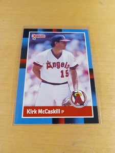 1988 DONRUSS #381 KIRK McCASKILL California Angels Baseball Card, Pitcher. (VG) - Picture 1 of 2