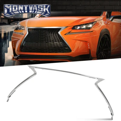 Front Bumper Grille Trim Surroud Chrome Fit For 2015-2017 Lexus NX200t NX300h - Imagem 1 de 4