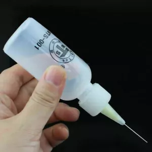 5Pcs 50ml Plastic Soldering Liquid Flux Alochol Oil Dispenser Bottle - Picture 1 of 5