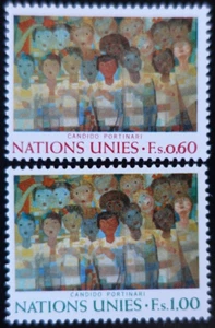 Sellos de las Naciones Unidas - Oficina Ginebra Nº 41/42 sello nuevo lujo - Imagen 1 de 1