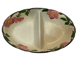 Vtg 70s MCM Franciscan Desert Rose Divided Serving Dish USA Dinnerware Table - Picture 1 of 8