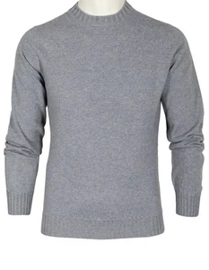 Fioroni Rundhalspullover in Taubenblau meliert aus Duvet Cashmere - Picture 1 of 12