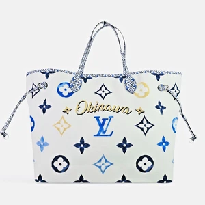 LOUIS VUITTON Monogram Giant Neverful GM By The Pool Tote Schultertasche LV Weiß - Bild 1 von 11