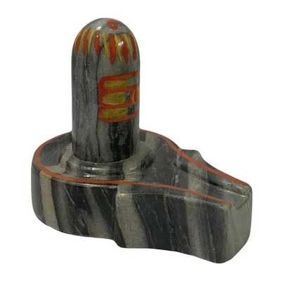 Natural Stone Marble Lord Shiva Lingam Puja Idol Murti-Shiv Ling Idol Murti S... - Image 1 of 4