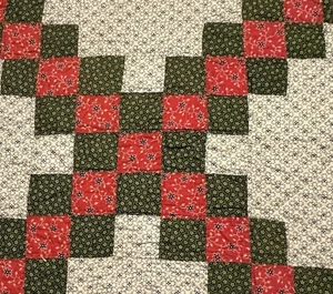 Vintage Cutter Quilt Stück 16” x 19” Urlaubsfarben frühe Stoffe #1 - Bild 1 von 6