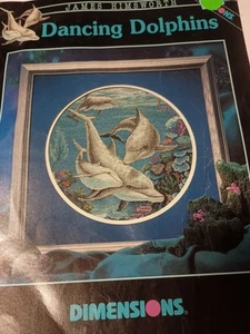 Dancing Dolphins Water Scene James Himsworth Dimensions Cross Stitch Chart G10 - Picture 1 of 1