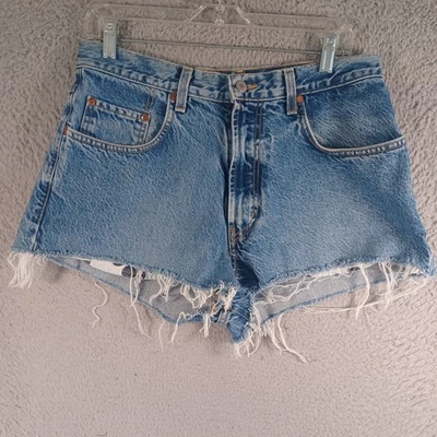 Lucky Brand Dungarees Womens Blue Denim Cut-Off Shorts Size 33 Pockets Zipper - Image 1 of 4