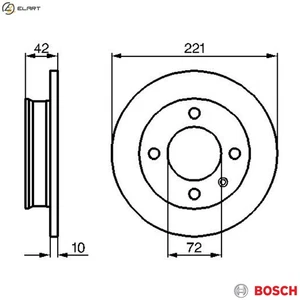 2x BRAKE DISC 0 986 478 068 FOR FORD FIESTA/Mk/II/Hatchback/Van/� F6CF6A 1.4L - Picture 1 of 10