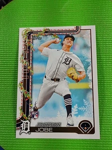 2025 Topps Holiday Jackson Jobe Rookie Card #H160 Detroit Tigers⚾ - Bild 1 von 8