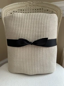 Pottery Barn Waffle Weave Cotton Shower Curtain 72" Oatmeal NWOT OB - Picture 1 of 5