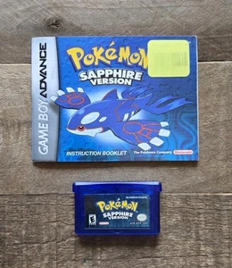 Pokemon: Sapphire (Nintendo GBA. 2003) Auténtico con manual - batería seca probada - Imagen 1 de 8