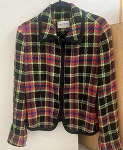 Vintage Emanuel By Emanuel Ungaro karierter Blazer. Perfekt für den Herbst. Etikett gerissen S-M - Bild 1 von 9